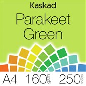 KASKAD COLOURED PAPER A4 160GSM PARAKEET GREEN PACK 250