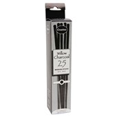 COATES WILLOW CHARCOAL STICKS MEDIUM 46MM BLACK BOX 25