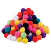 DAS POM POMS 20MM ASSORTED COLOURS PACK 100