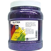 5 STAR GLITTER CONFETTI 1KG PURPLE