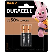 DURACELL COPPERTOP BATTERY ALKALINE MN2400B2 SIZE AAA PACK 2