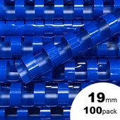 GBC PLASTIC BINDING COMB ROUND 21 LOOP 19MM A4 BLUE PACK 100