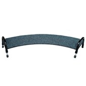 FLUTELINE FOOT REST GREY MAT WITH BLACK FRAME CURVED