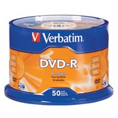 VERBATIM 95101 DVDR 47GB 16X SPINDLE SILVER PACK 50