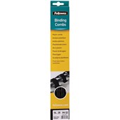 FELLOWES BINDING COILS PLASTIC A4 21 LOOP 10MM BLACK PACK 25