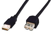 USB EXTENSION CABLE DIGITUS BLACK 2M USB 20 TYPE A MALE A FEMALEFLASHDRIVE EXTEN