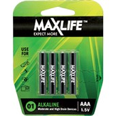 MAXLIFE BATTERY ALKALINE SIZE AAA PACK 4