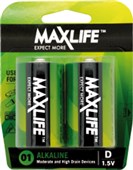 MAXLIFE BATTERY ALKALINE SIZE D PACK 2