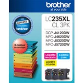 BROTHER LC235XLCL3PK INK CARTRIDGE HIGH YIELD VALUE PACK CYANMAGENTAYELLOW