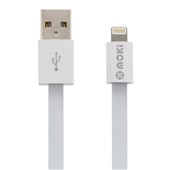 MOKI SYNCHARGE CABLE USBA TO LIGHTNING 900MM WHITE