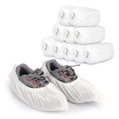 SELFGARD SHOE COVER WATERPROOF ONE SIZE WHITE PACK 100