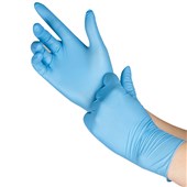 SELFGARD DISPOSABLE NITRILE GLOVE POWDER FREE MEDIUM BLUE BOX 100