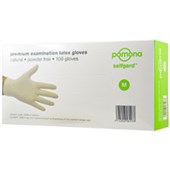 SELFGARD DISPOSABLE GLOVE LATEX POWDER FREE MEDIUM BOX 100