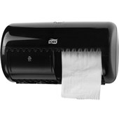 TORK T4 TOILET TISSUE DISPENSER CONVENTIONAL TWIN ROLL BLACK FREE ON LOAN