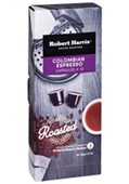 ROBERT HARRIS COFFEE CAPSULES COLOMBIAN ESPRESSO BOX 10