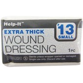 HELPIT DRESSING NO 13 WOUND PAD W75 X L100MM WHITE