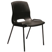 BURO QUAD VISITOR CHAIR STACKABLE LINKABLE BLACK