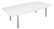 KNIGHT CUBIT BOARDROOM TABLE W2400 X D1200 X H730MM WHITE