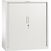 PRECISION SMARTSTORE G4 TAMBOUR 3 LEVEL W900 X D460 X H1000MM WHITE SATIN WITH WHITE SATIN PVC SLATS