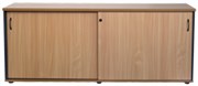 FIRSTLINE CREDENZA 2 DOOR W1800 X D450 X H730MM IRONSTONE AND BEECH