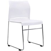 BURO ENVY VISITOR CHAIR STACKABLE LINKABLE WHITE