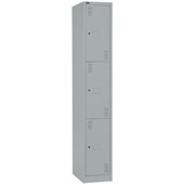 PRECISION CLASSIC STORAGE LOCKER 3 TIER W375 X D457 X H1800MM SILVER GREY