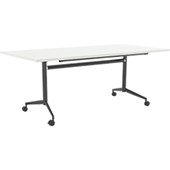 KNIGHT TEAM FLIP TABLE W1400 X D700 X H720MM BLACK FRAME WHITE TOP