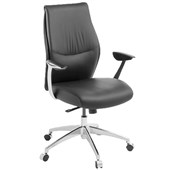 EDEN DOMAIN EXECUTIVE CHAIR MIDBACK SYNCHRO LEATHER BLACK