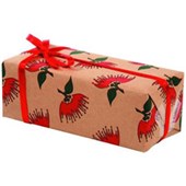 GIFT WRAP KRAFT 65GSM W500MM X L75M POHUTAKAWA PRINT