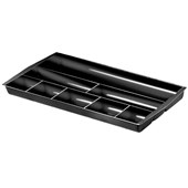 ITALPLAST GREENR RECYCLED DRAWER TIDY 8 COMPARTMENT BLACK