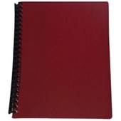 MARBIG DISPLAY BOOK REFILLABLE 20 POCKET A4 MAROON