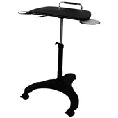 SYLEX UPANATOM SIT STAND MOBILE LAPTOP DESK MOUSE TRAY  CUP HOLDER 600 X 385MM BLACK