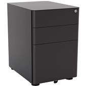 KNIGHT AGILE MOBILE METAL 2 DRAWER 1 FILE W390 X D535 X H580MM BLACK