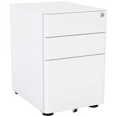 KNIGHT AGILE MOBILE METAL 2 DRAWER 1 FILE W390 X D535 X H580MM WHITE