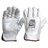 PROCHOICE RIGGAMATE GLOVES COW GRAIN NATURAL SIZE SMALL PAIR WHITE