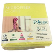 PURE MICROFIBRE CLOTH DRY W400 X H400MM YELLOW PACK 10