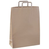 PAPER BAG NO75 CARRY FLAT HANDLE L340 X W320 X D140MM PACK 250