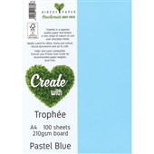 TROPHEE COLOURED PAPER A4 210GSM PASTEL BLUE PACK 100