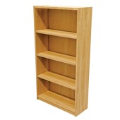 ZEALAND COMMERCIAL BOOKCASE 4 TIER W800 X D300 X H1500MM TAWA