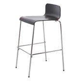 BURO FLO BARSTOOL CHROME FRAME BLACK