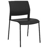 KNIGHT GAME VISITOR CHAIR STACKABLE BLACK FRAME BLACK