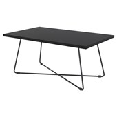 KNIGHT ZION COFFEE TABLE W1000 X D600 X H450MM BLACK FRAME BLACK TOP