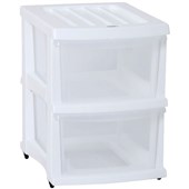 TAURUS STORAGE ORGANISER 2 DRAWER WHITE