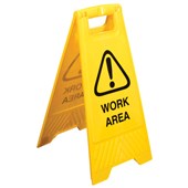 CLEANLINK SAFETY SIGN WORK AREA YELLOW