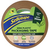 SELLOTAPE ZERO PLASTIC KRAFT PAPER PACKAGING TAPE 36MM X 50M