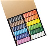 EC TRIANGULAR PENCILS WITH SHARPENER WASHABLE ASSORTED COLOURS PACK 120