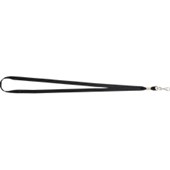 REXEL ID LANYARD FLAT STYLE WITH SWIVEL CLIP BLACK PACK 10