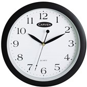 CARVEN WALL CLOCK 300MM BLACK FRAME