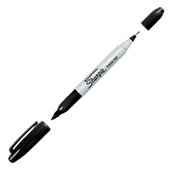 SHARPIE PERMANENT MARKER TWIN TIP BULLET 0510MM BLACK