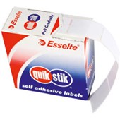 QUIKSTIK RECTANGULAR LABEL 10 X 24MM WHITE BOX 1200